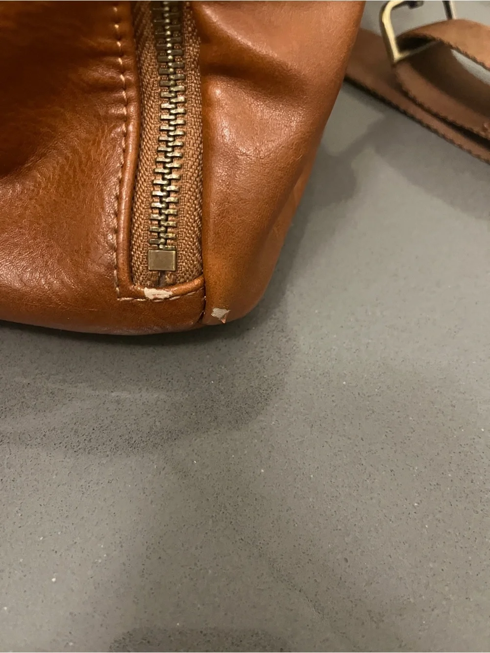 Azaria La Mère Tan Vegan Leather Backpack - Picture 6 of 9